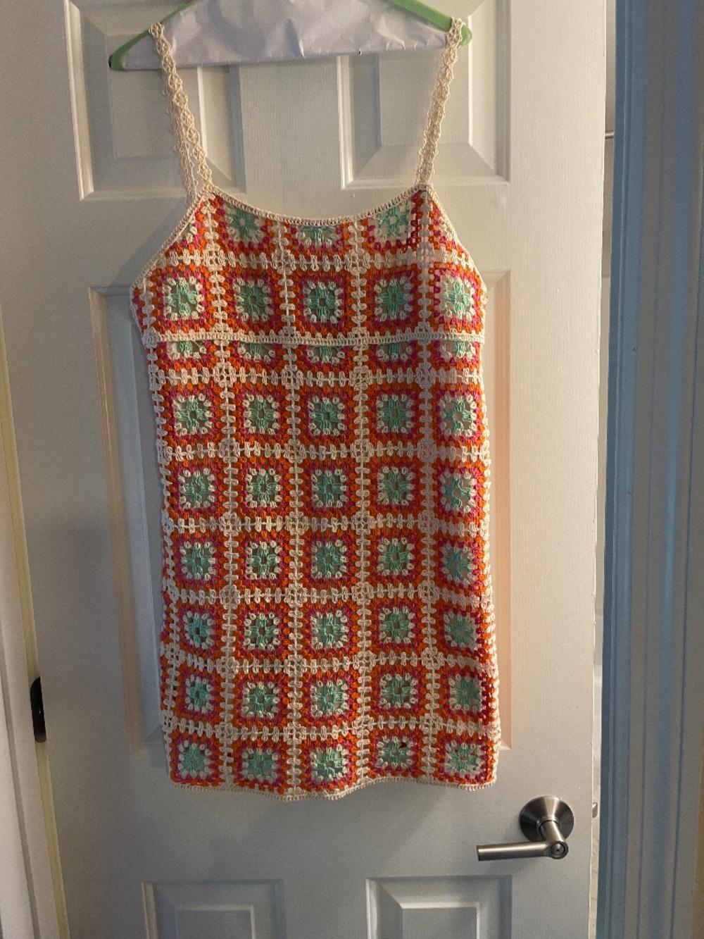 Zara Crochet Mini Dress Sz L